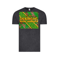 Vintage Black Let the shenanigans begin shamrock tumbler Vintage Tee - HowdyJamesFarm