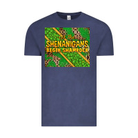 Vintage Denim Let the shenanigans begin shamrock tumbler Vintage Tee - HowdyJamesFarm