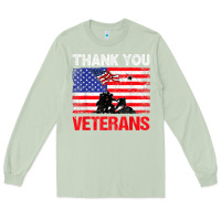 Matcha thank you veterans service patriot veteran day american flag t shirt Long Sleeve Tee - maiPhamDesign