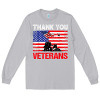 Moon Dust thank you veterans service patriot veteran day american flag t shirt Long Sleeve Tee - maiPhamDesign