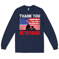 Navy thank you veterans service patriot veteran day american flag t shirt Long Sleeve Tee - maiPhamDesign