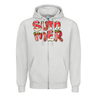 Dove Grey summer watermelon and strawberry Zipper Hoodie - BarkalooDesign