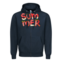 Navy summer watermelon and strawberry Zipper Hoodie - BarkalooDesign