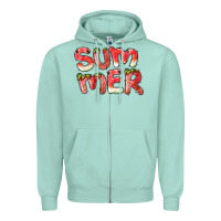 Seafoam summer watermelon and strawberry Zipper Hoodie - BarkalooDesign