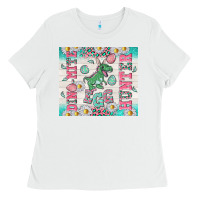 White dino mite egg hunter Ladies Tee - TumblerDesignByShophia