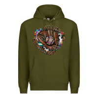 Army Green Autism Awareness Baseball Premium Hoodie - CowhideDigitalArt