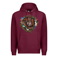 Burgundy Autism Awareness Baseball Premium Hoodie - CowhideDigitalArt