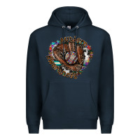 Navy Autism Awareness Baseball Premium Hoodie - CowhideDigitalArt