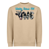 Mushroom holy cow i'm one Heavyweight Sweatshirt - BarkalooDesign