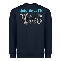 Navy holy cow i'm one Heavyweight Sweatshirt - BarkalooDesign