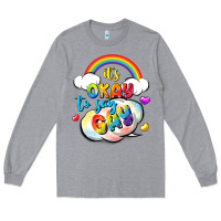 Heather Grey its okay to say gay pride Long Sleeve Tee - FaDigitalArtStudio
