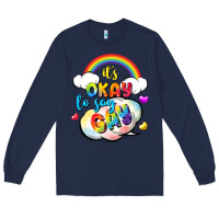 Navy its okay to say gay pride Long Sleeve Tee - FaDigitalArtStudio