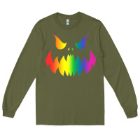 Army Green halloween gay lesbians pride pumpkin lgbt pride Long Sleeve Tee - maiPhamDesign