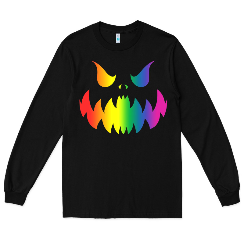 Halloween Gay Lesbians Pride Pumpkin Lgbt Pride Long Sleeve Tee by maiPhamDesign | Teevron