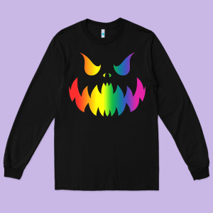 Halloween Gay Lesbians Pride Pumpkin Lgbt Pride Long Sleeve Tee Designed By Maiphamdesign