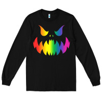 Black halloween gay lesbians pride pumpkin lgbt pride Long Sleeve Tee - maiPhamDesign