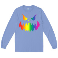 Colony Blue halloween gay lesbians pride pumpkin lgbt pride Long Sleeve Tee - maiPhamDesign