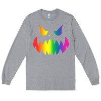 Heather Grey halloween gay lesbians pride pumpkin lgbt pride Long Sleeve Tee - maiPhamDesign