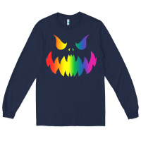 Navy halloween gay lesbians pride pumpkin lgbt pride Long Sleeve Tee - maiPhamDesign