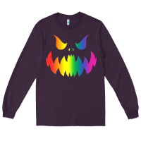 Plum halloween gay lesbians pride pumpkin lgbt pride Long Sleeve Tee - maiPhamDesign