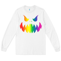 White halloween gay lesbians pride pumpkin lgbt pride Long Sleeve Tee - maiPhamDesign