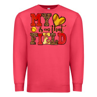 Cardinal my heart is on that field softball Premium Sweatshirt - AdoDesignShop