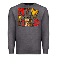 Charcoal Heather my heart is on that field softball Premium Sweatshirt - AdoDesignShop