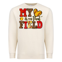Sandshell my heart is on that field softball Premium Sweatshirt - AdoDesignShop