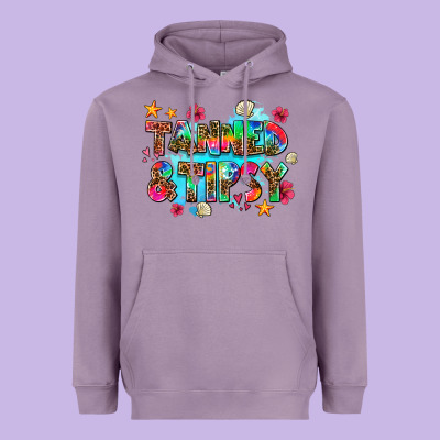 Tanned And Tipsy Heavyweight Hoodie Designed By Adodesignshop