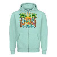 Seafoam summer waves and sun Zipper Hoodie - BarkalooDesign