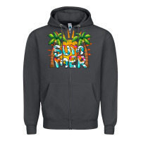 Smoke summer waves and sun Zipper Hoodie - BarkalooDesign