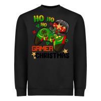 Black ho ho ho gamer Christmas Heavyweight Sweatshirt - BarkalooDesign