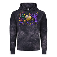 Cloud Black Peace love crawfish Mardi Gras skeleton hand Vintage Hoodie - FaDigitalArtStudio