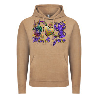 Peace Love Crawfish Mardi Gras Skeleton Hand Vintage Hoodie | Teevron