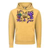 Vintage Mustard Peace love crawfish Mardi Gras skeleton hand Vintage Hoodie - FaDigitalArtStudio