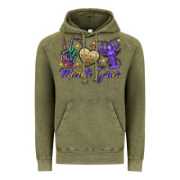 Vintage Olive Peace love crawfish Mardi Gras skeleton hand Vintage Hoodie - FaDigitalArtStudio