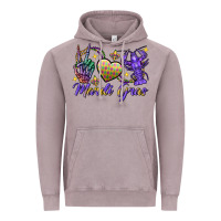 Vintage Zinc Peace love crawfish Mardi Gras skeleton hand Vintage Hoodie - FaDigitalArtStudio
