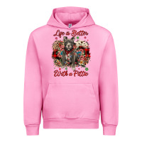 Fuchsia Pink Christmas life is better with a pittie Urban Hoodie - JahusDesignShop