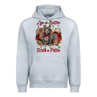 Heather Grey Christmas life is better with a pittie Urban Hoodie - JahusDesignShop
