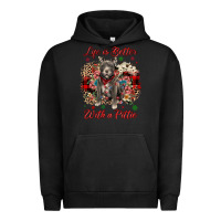 Pigment Black Christmas life is better with a pittie Urban Hoodie - JahusDesignShop