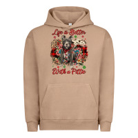 Pigment Burro Christmas life is better with a pittie Urban Hoodie - JahusDesignShop