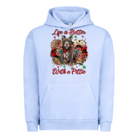 Pigment Grape Ice Christmas life is better with a pittie Urban Hoodie - JahusDesignShop
