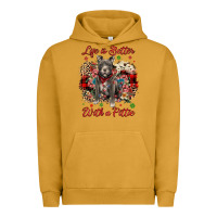 Pigment Peanut Butter Christmas life is better with a pittie Urban Hoodie - JahusDesignShop