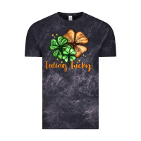 Cloud Black Feeling lucky with clover Vintage Tee - HowdyJamesFarm