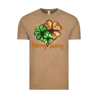 Vintage Coffee Feeling lucky with clover Vintage Tee - HowdyJamesFarm