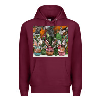 Burgundy easter Premium Hoodie - CowhideDigitalArt