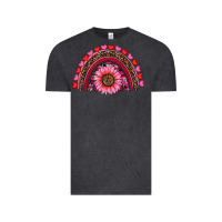 Vintage Black valentine's day sunflower rainbow Vintage Tee - RanaPortraitStore