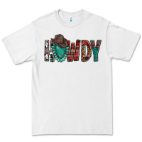 White Western Howdy Gemstone Cowboy Hat Premium Tee - HowdyJamesFarm
