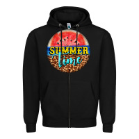 Black summer time watermelon Zipper Hoodie - BarkalooDesign