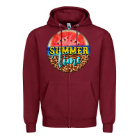 Burgundy summer time watermelon Zipper Hoodie - BarkalooDesign